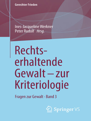 cover image of Rechtserhaltende Gewalt--zur Kriteriologie